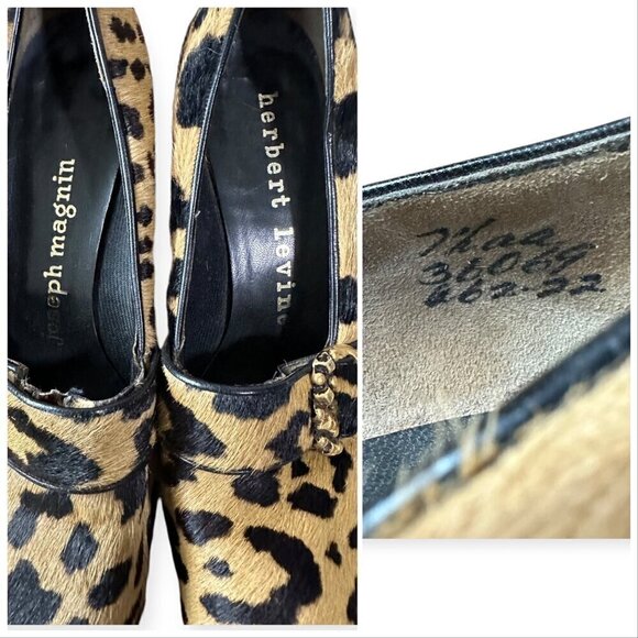 Vintage Herbert Levine‎ Mod Spotted Hair Calf Pumps with Gold tone buckle, 1969 - Picture 10 of 15